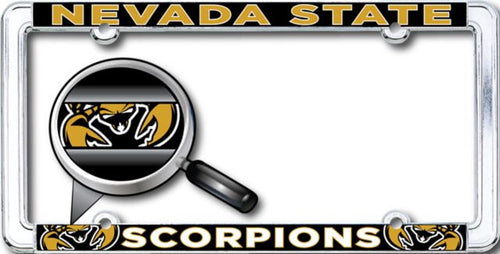 Nevada State College Scorpions Thin Dome License Plate Frame